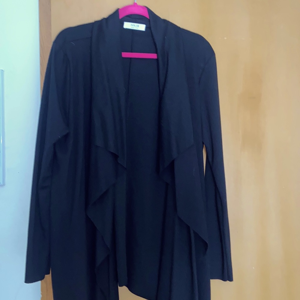 Black waterfall cardigan